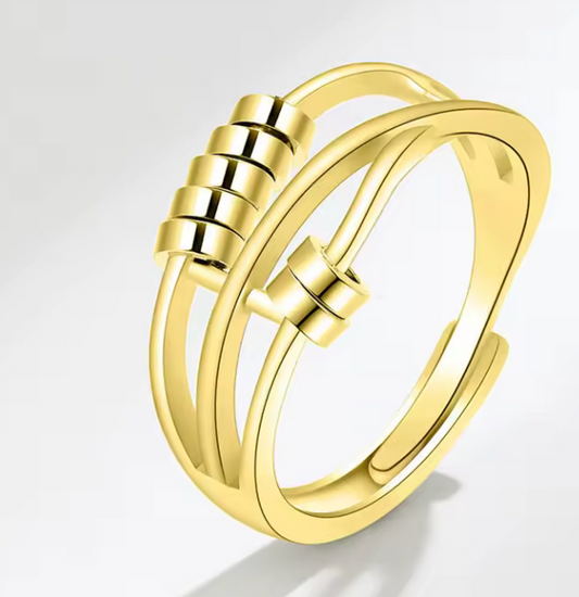 Adjustable Cross Over Spinner Anxie Ring