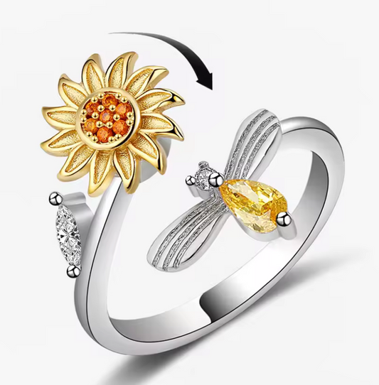 Adjustable Bloom Spinner Anxie Ring