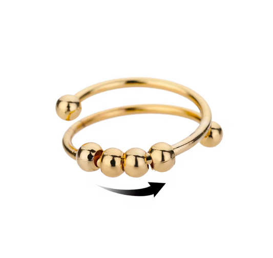 Adjustable Spiral Beads Anxie Ring